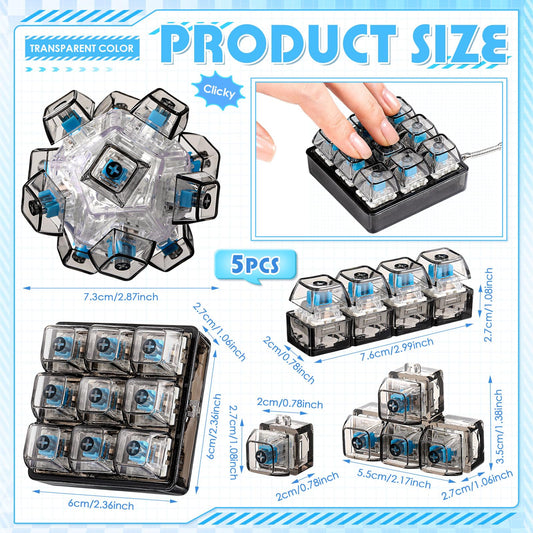 Halloscume keyboard fidget keychain-compact: portable desk buddy for on-the-go stress relief