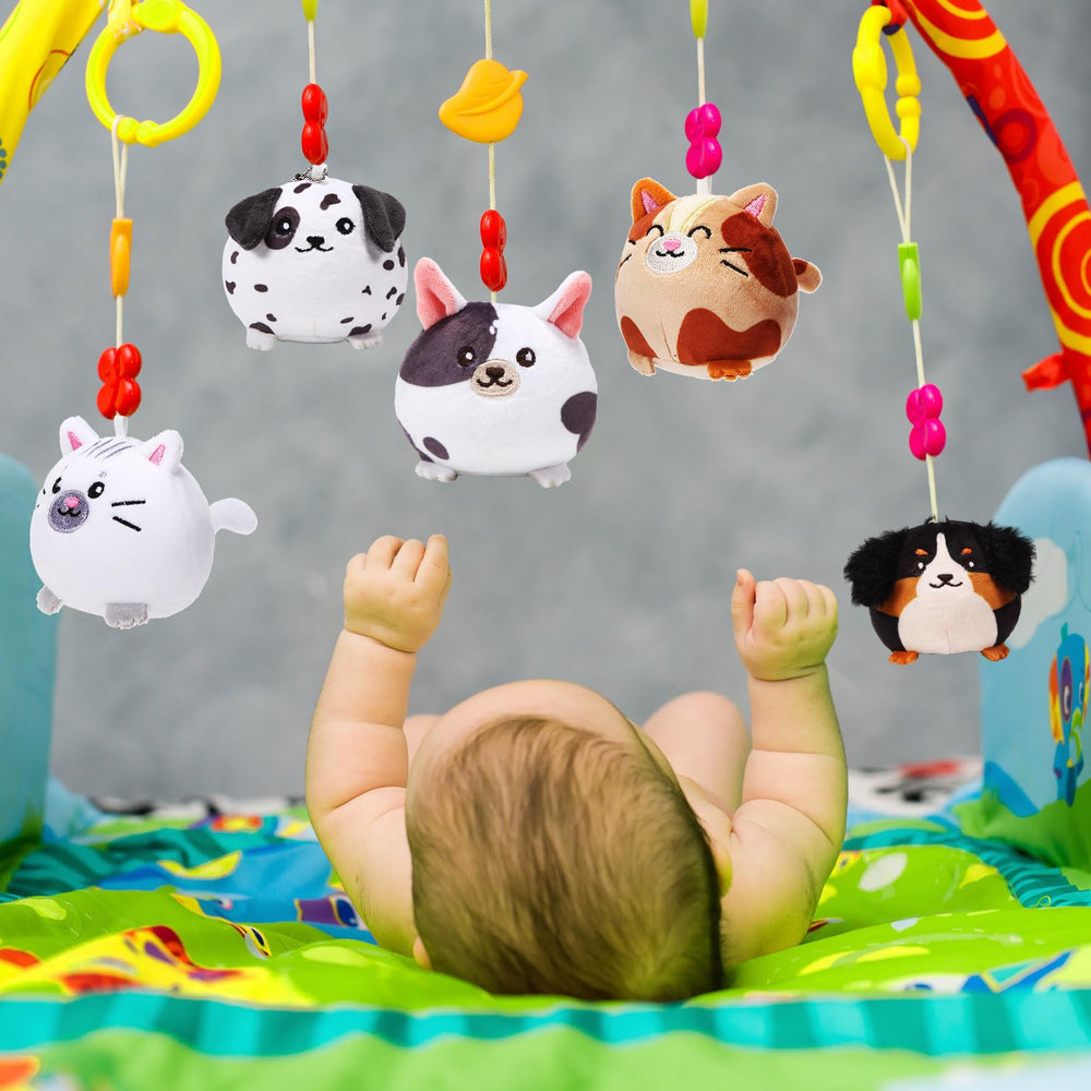 Halloscume mini plush kitten 3.15 inch clip-on charm for bags