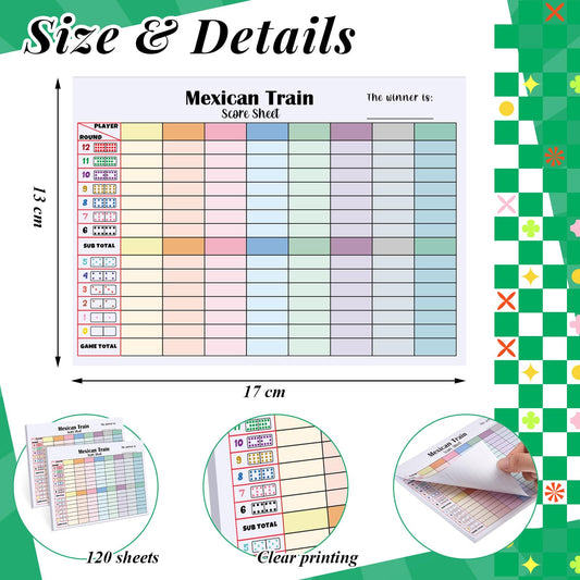 Halloscume scorepad pages closeup reveals clear, legible scores for family game night.