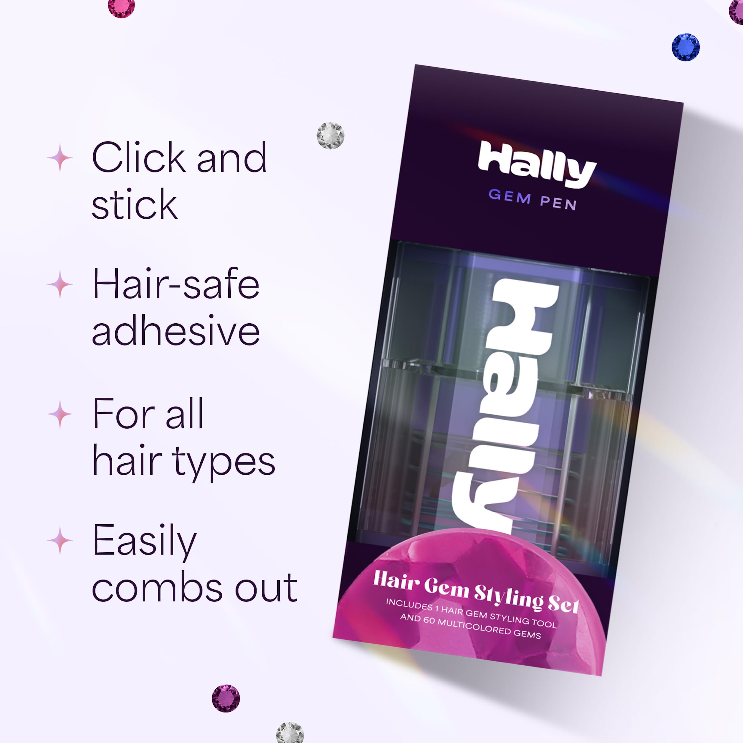 Hally Hair options encourage color expression for school, parties, and holidays