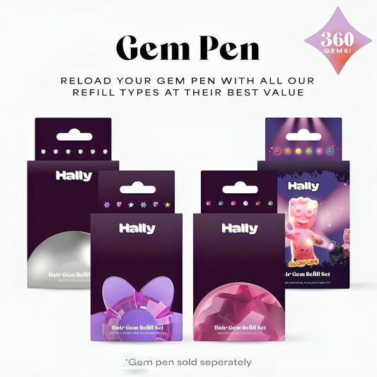 Hally Hair Gem Pen applicator for easy peel-and-stick gems