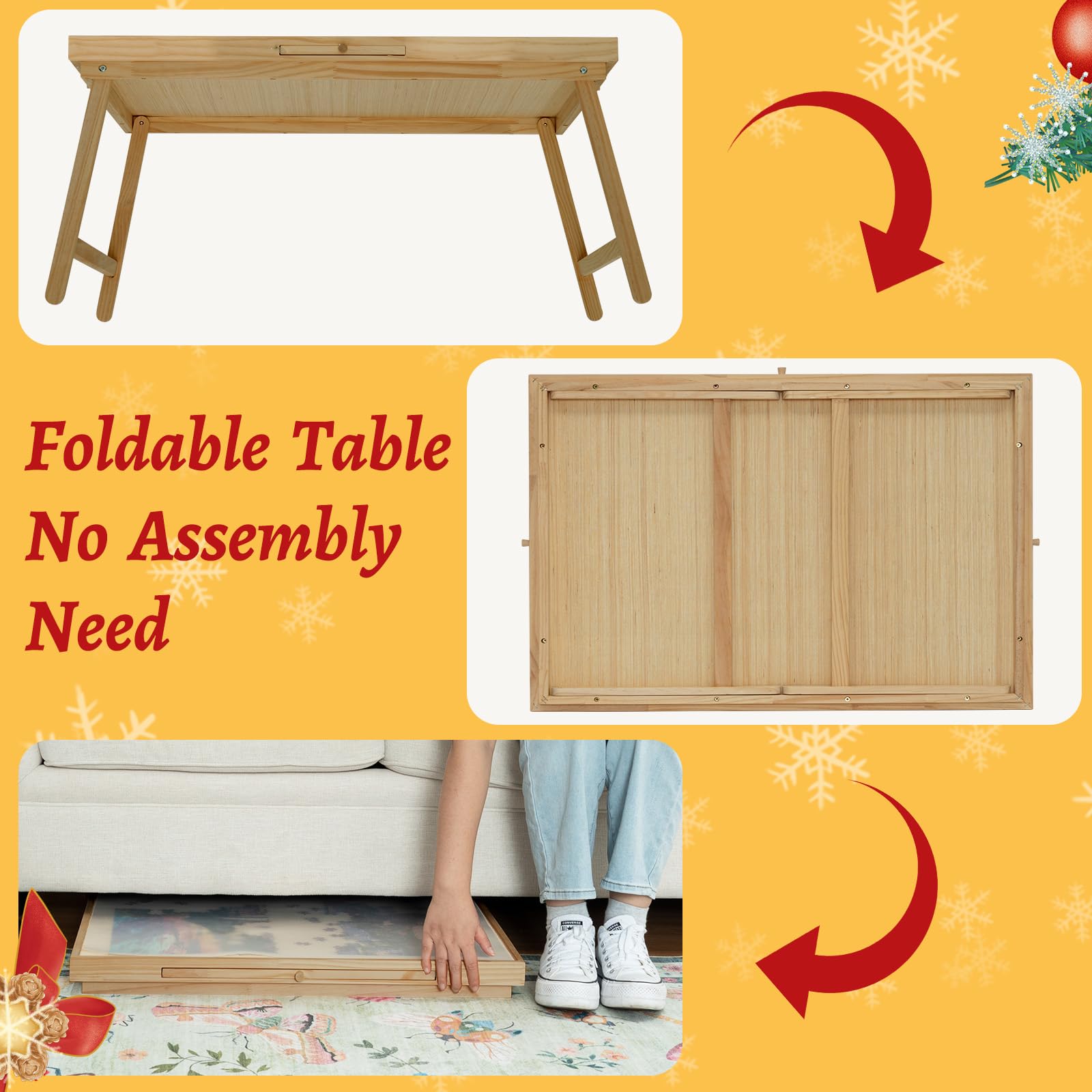 HALLYBEE Puzzle Table protective cover shields pieces during movement.