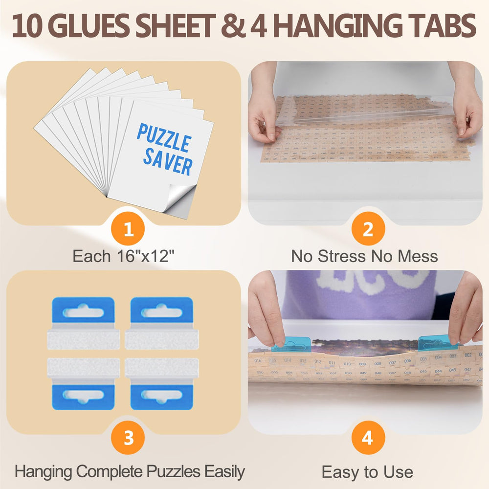 HALLYBEE puzzle-table-storage-under-sofa enables discreet storage when not in use.