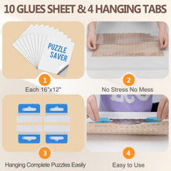 HALLYBEE puzzle-table-storage-under-sofa enables discreet storage when not in use.