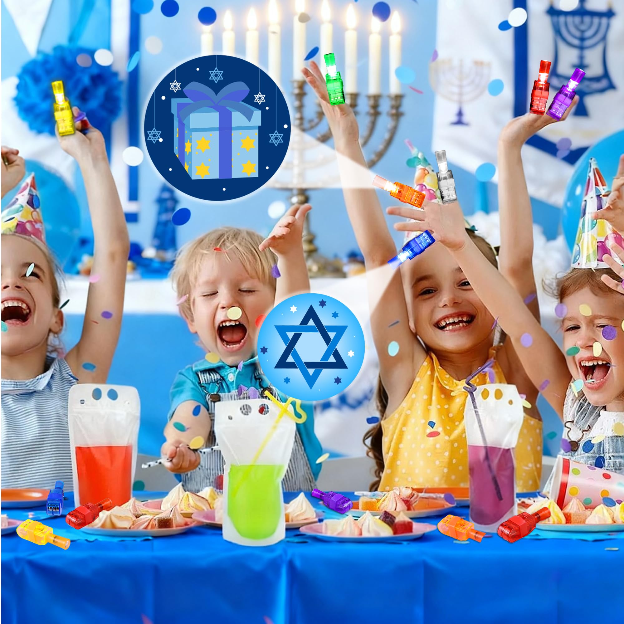 HALOGATE glow-on-finger design supports easy sharing during parties and classroom activities.