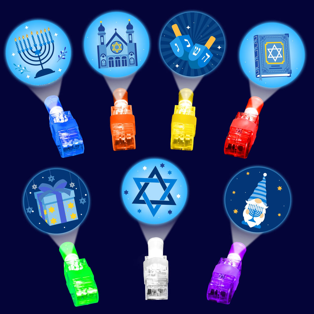 HALOGATE Hanukkah finger lights display festive designs for portable party décor and kid-friendly glow.