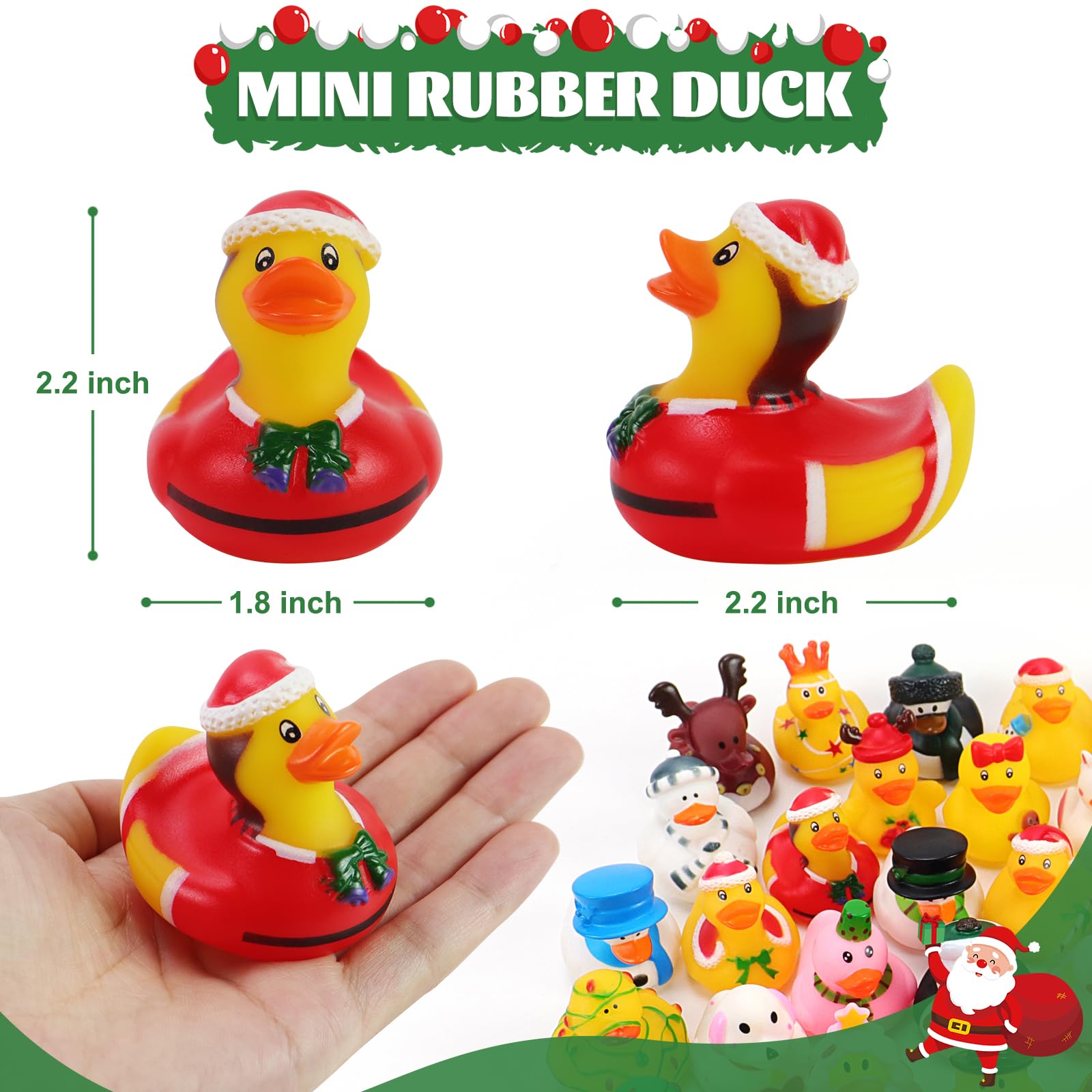 Halovin Christmas jeep ducks: themed bath toys for jeep-loving kids.