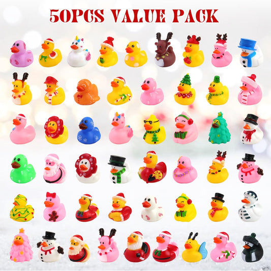 Halovin Christmas rubber ducks elk for imaginative play and color recognition.