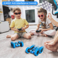 Hamdol Blue Thunder RC car dual motors for quick acceleration and control