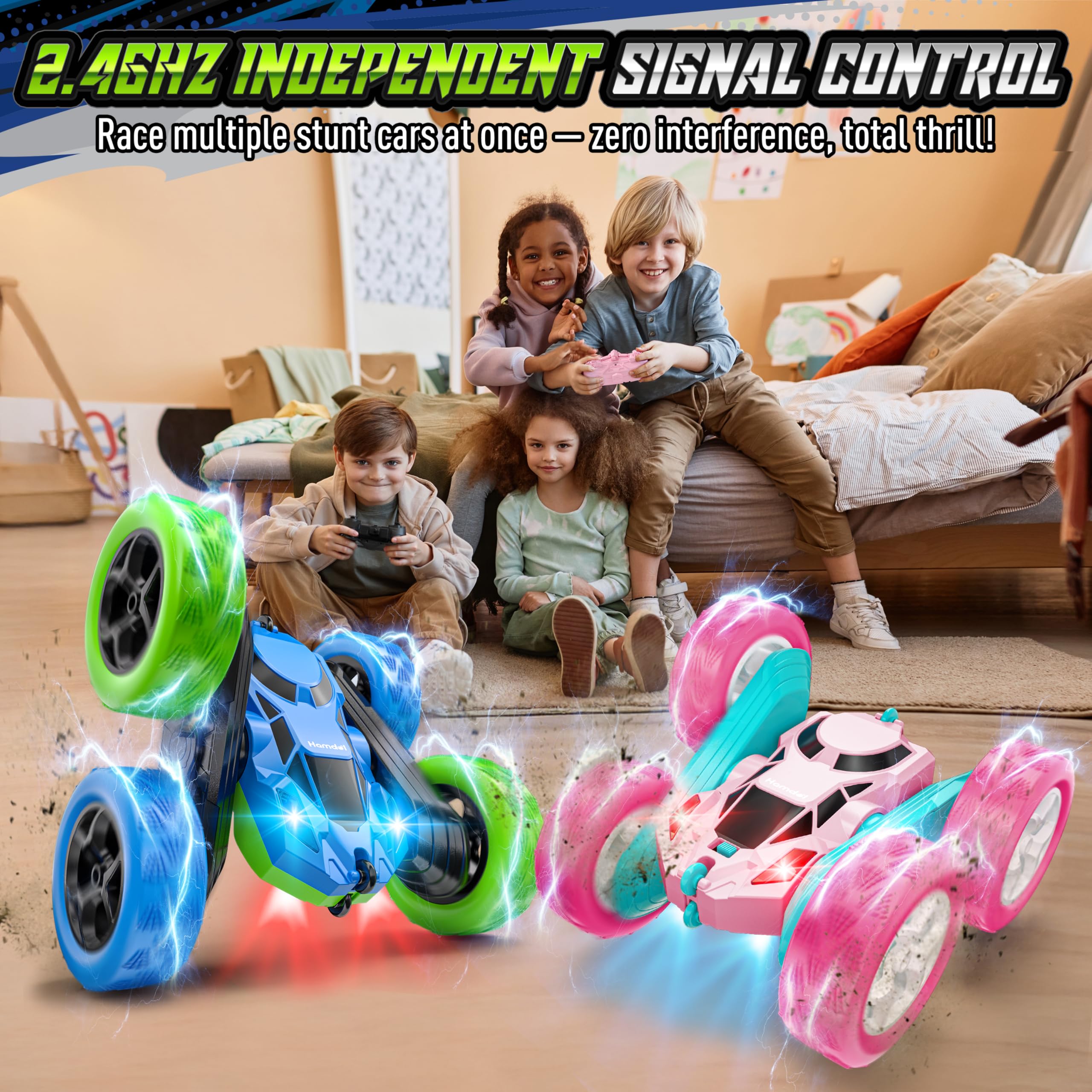Hamdol dual color design side view ready for indoor and outdoor play