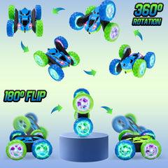 Hamdol GLOW RC car with all-terrain tires for grass, sand, and pavement.