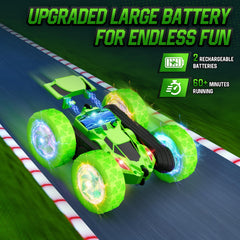 Hamdol Glow Green Trailblazer performs smooth 360 flips for dynamic play.
