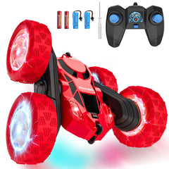 Hamdol Glow Red Fighter with LED wheels lights up night play for kids.