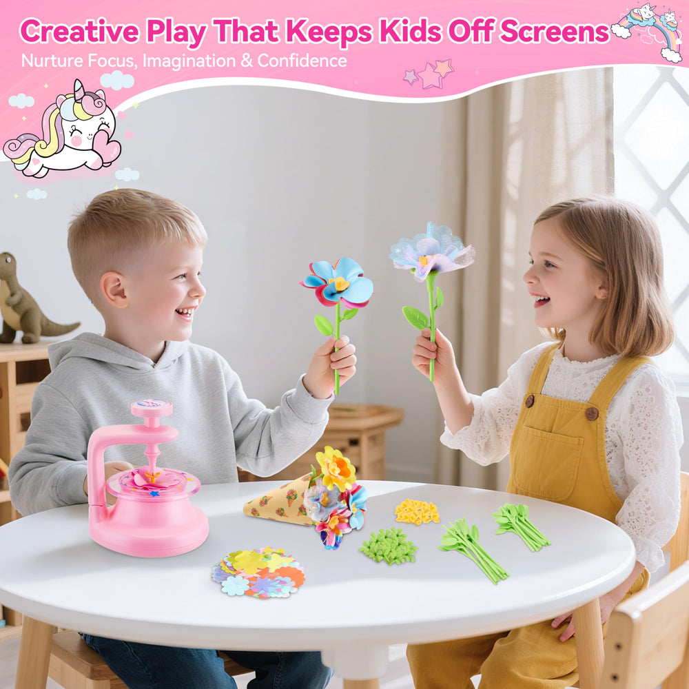 Hamdol Group Play sharing petals to build bouquets with friends
