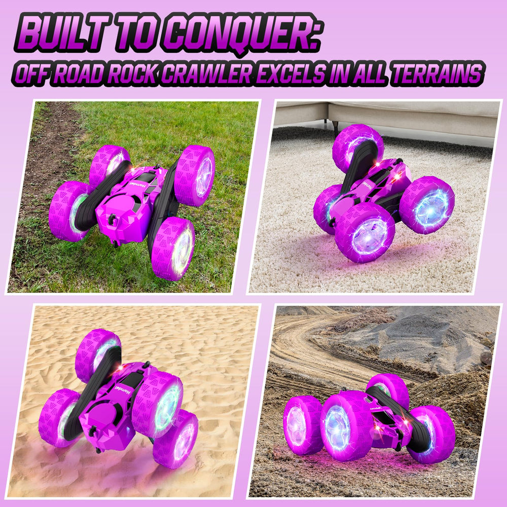 Hamdol Purple Dream RC Car rechargeable battery offers long playtime and quick setup