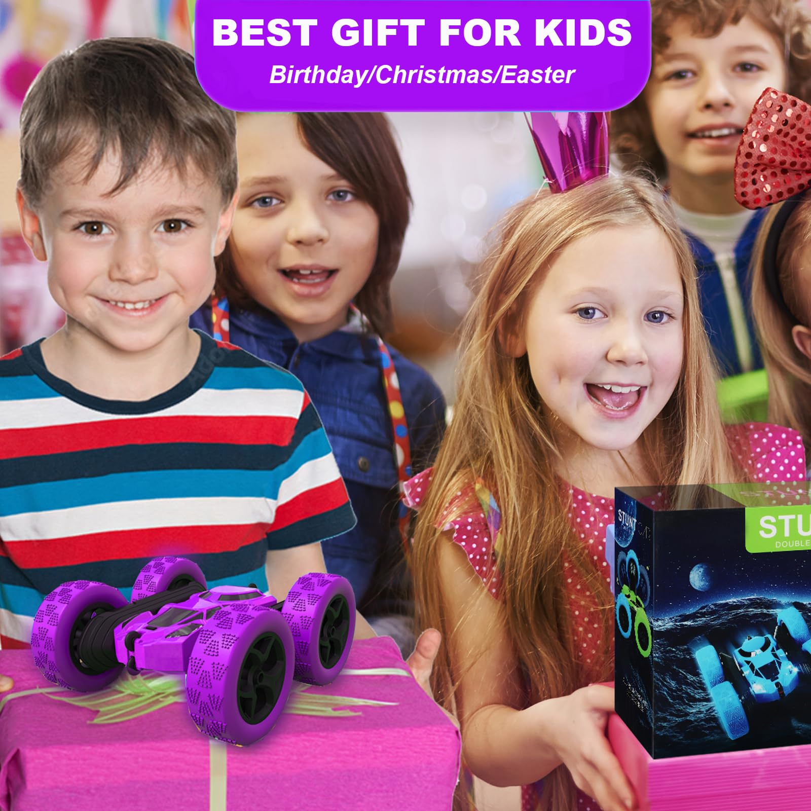 Hamdol Purple Nova Edition all-terrain tires grip carpet, grass, and sand for versatile play