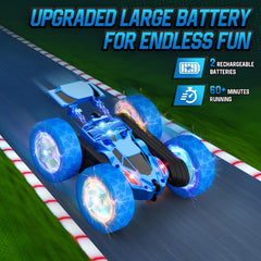 Hamdol STEM RC Car 360° spin action for creative stunts.