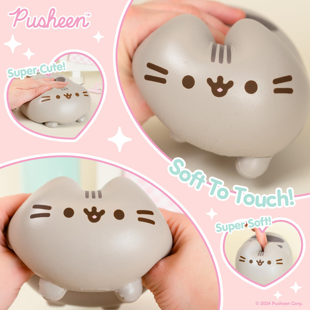 Hamee Pusheen bathrobe squishy, cozy tactile relief during break time.