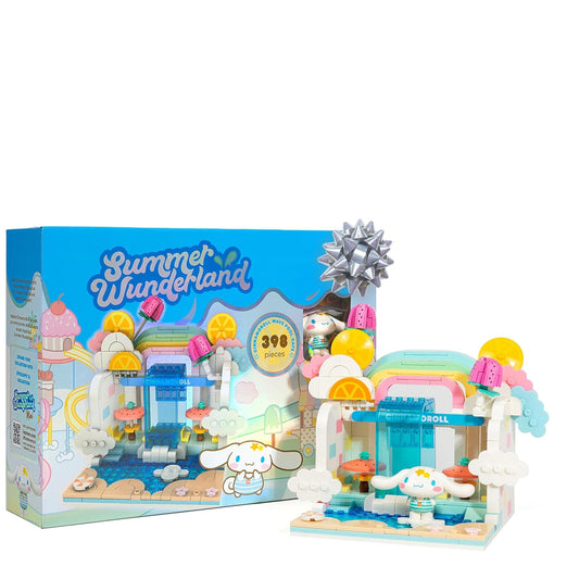 Hamee Sanrio Summer Wunderland donut ship in display scene for imaginative play.
