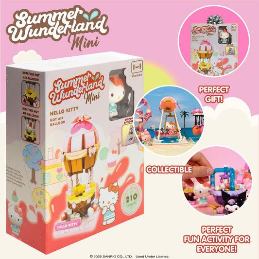 Hamee Sanrio Summer Wunderland My Melody block set fosters relaxing building fun.