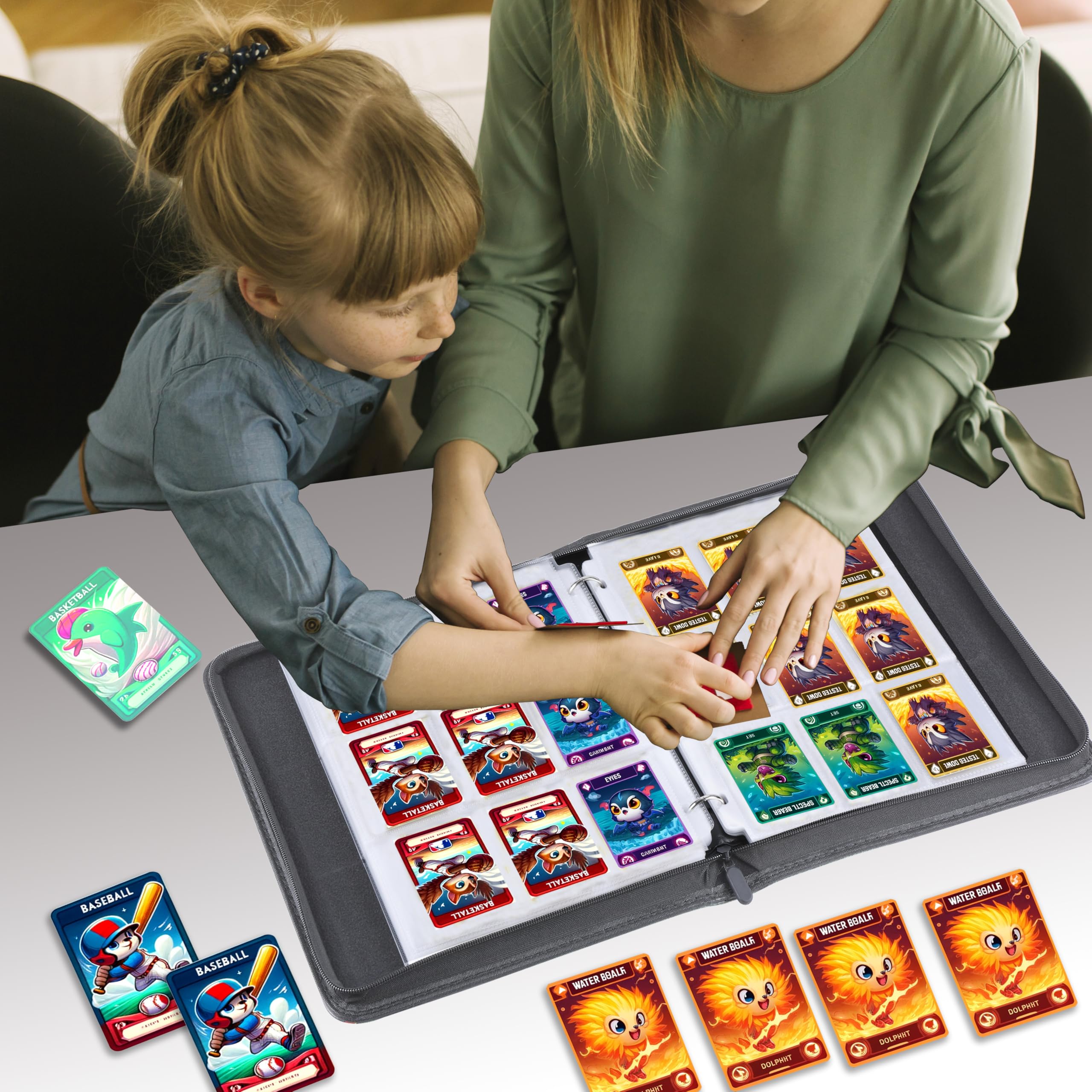 HAMKOT 50 removable pages with 9 pockets enable easy card organization