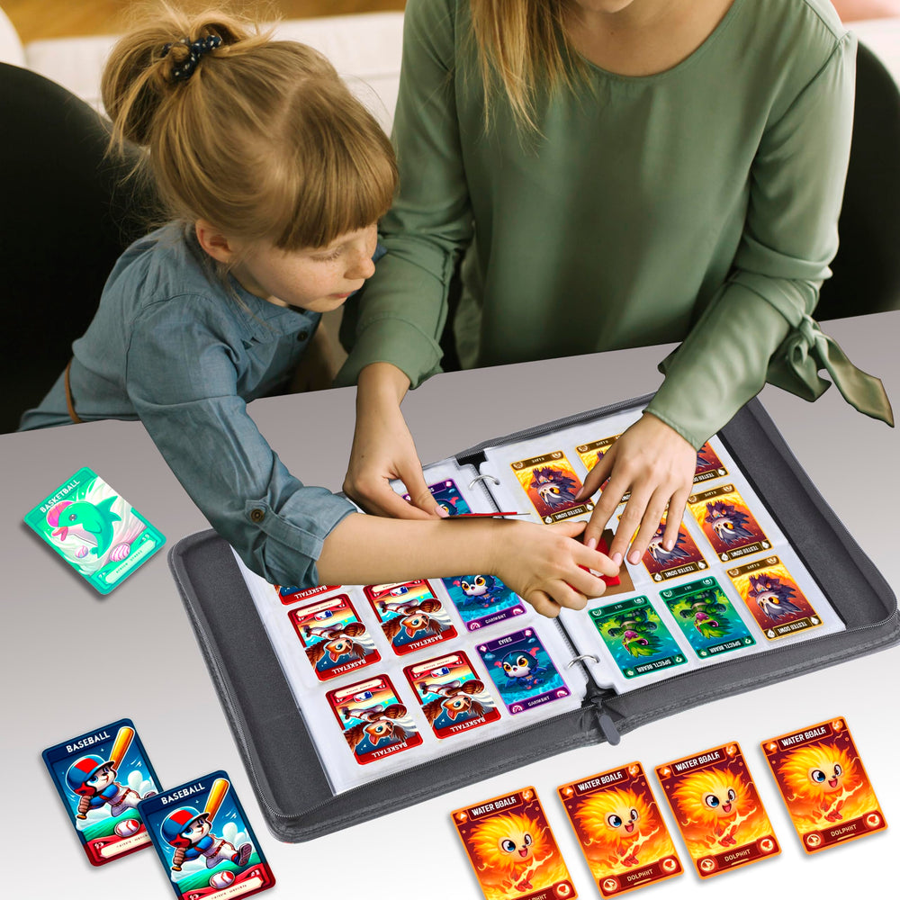 HAMKOT 50 removable pages with 9 pockets enable easy card organization