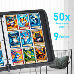 HAMKOT durable binder keeps cards neatly displayed during transport