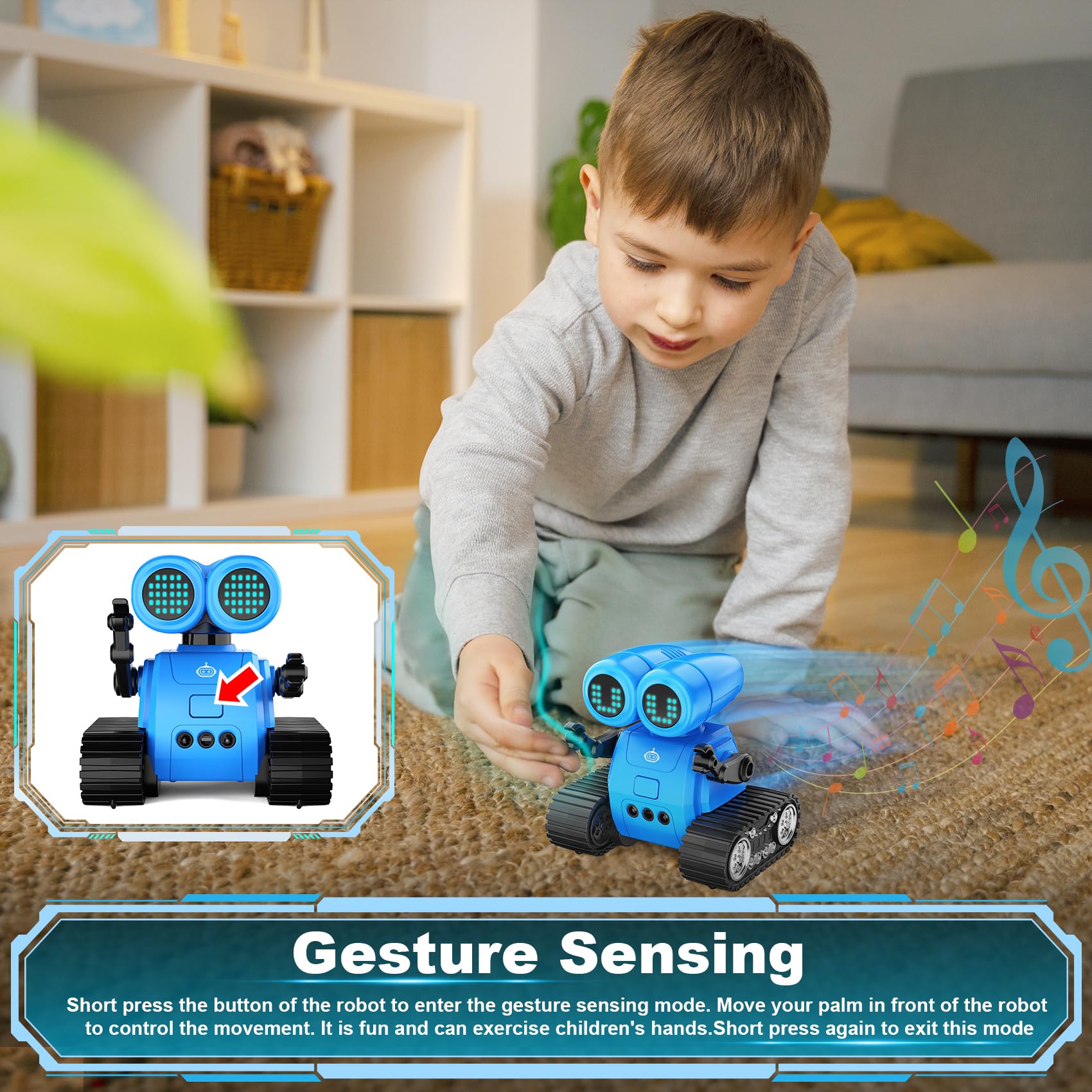 Hamourd robot LED eyes in multiple light modes