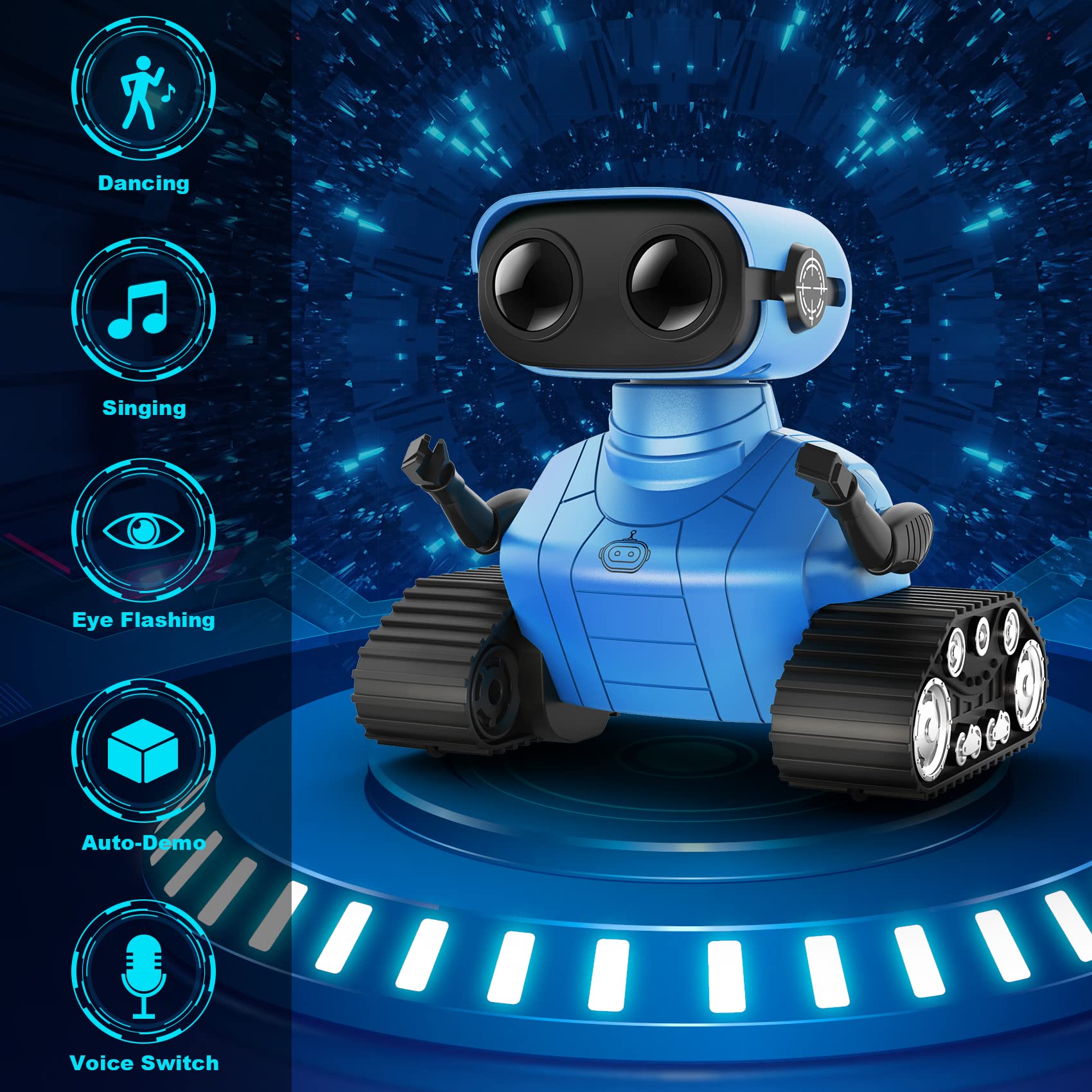 Hamourd robot toy shown with its 2.4 GHz remote control for easy operation