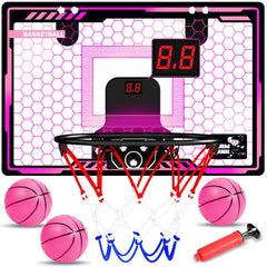 HAMSILY indoor basketball hoop with LED scoreboard for night practice