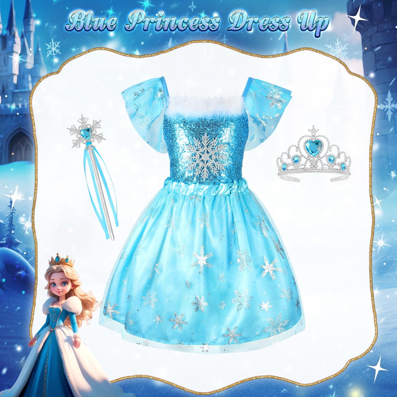 HAMSILY Colorful cape with accessories enhances magical costume moments.