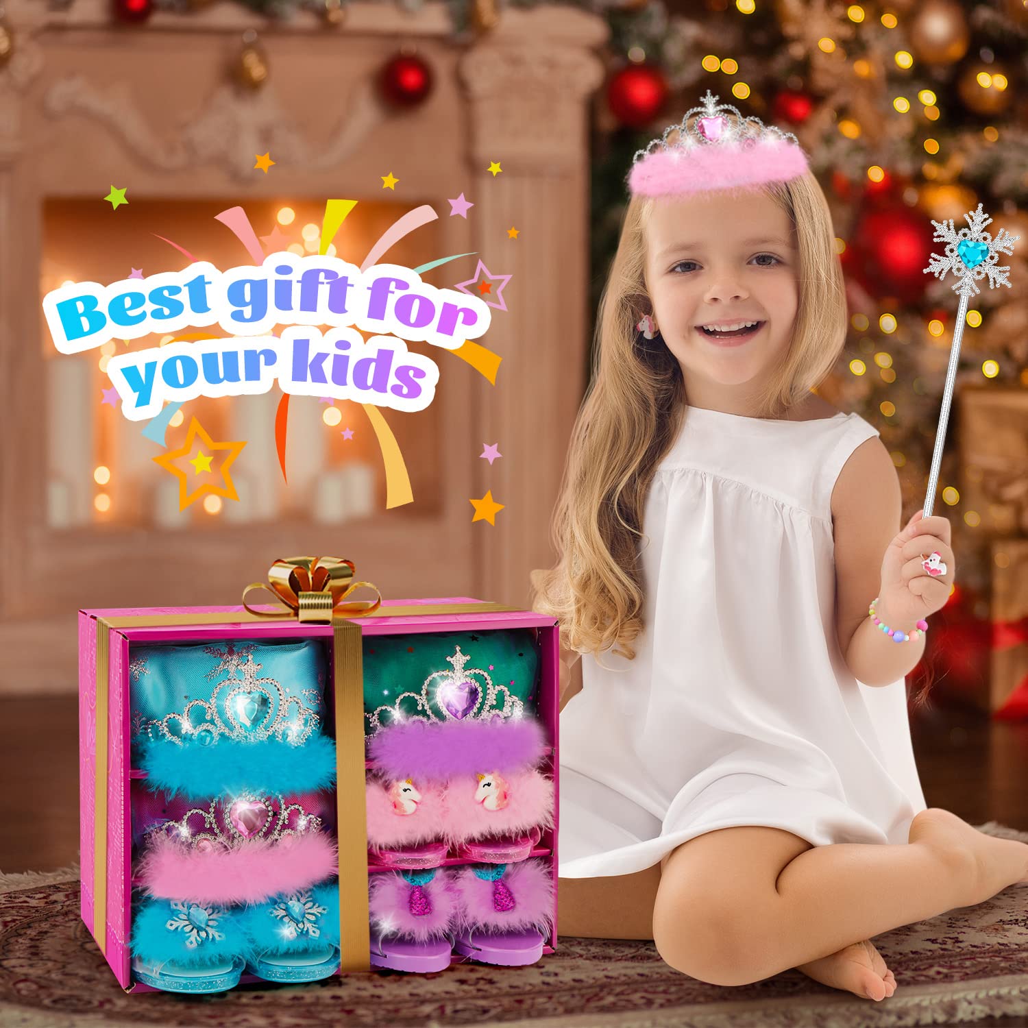 HAMSILY princess jewelry set adds sparkle to outfits.
