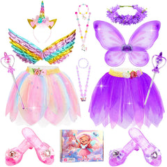 HAMSILY unicorn costume with petal tutu for imaginative dress-up and playful color