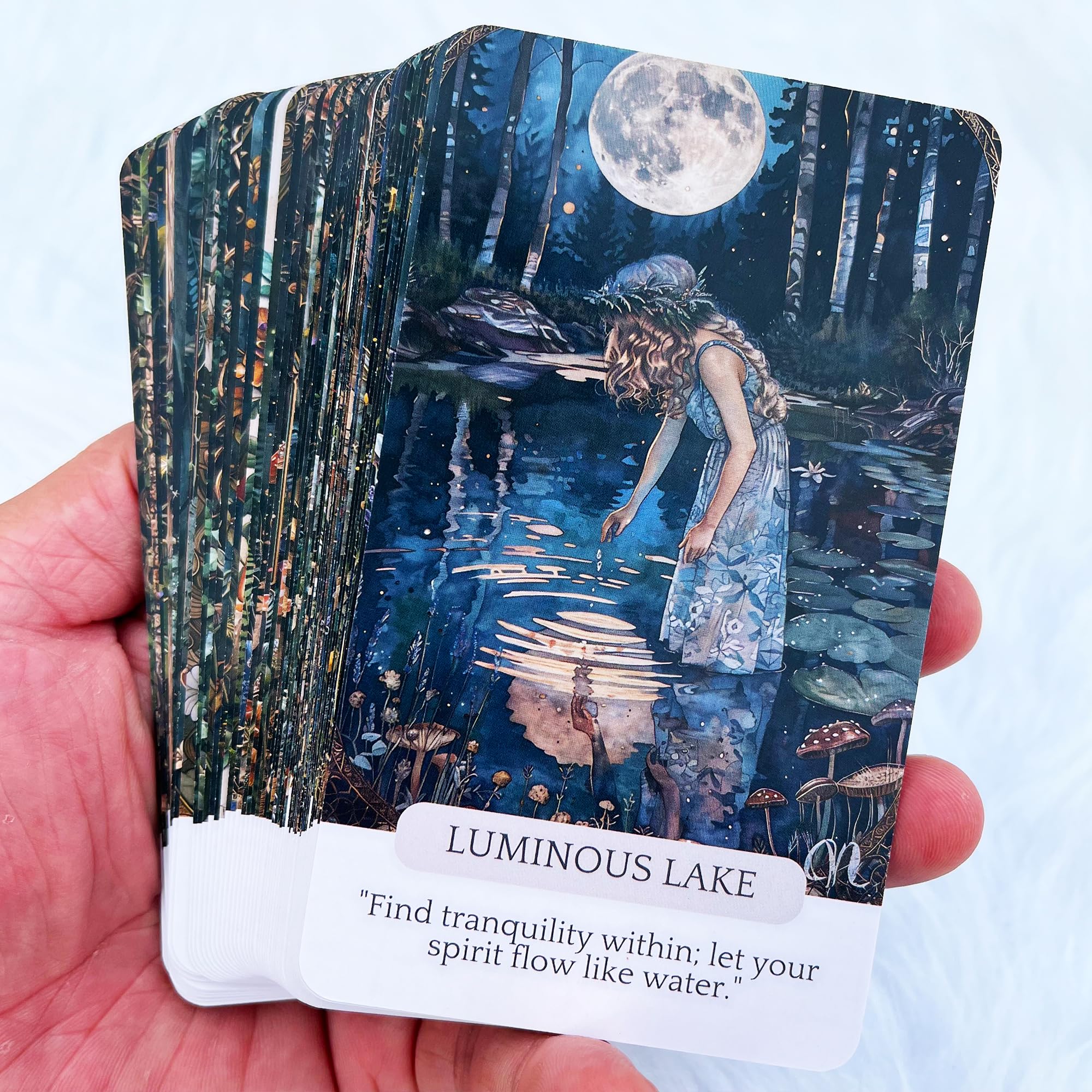 Gift packaging for Han Yu Bowen Fairy Whispering Oracle Deck ready for gifting.