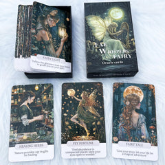 Han Yu Bowen Fairy Whispering Oracle Deck in hand for calm meditative moments.