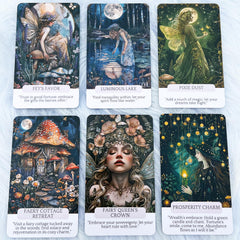 Fairy Whispering Oracle Deck shown beside a tarot deck for beginner exploration.