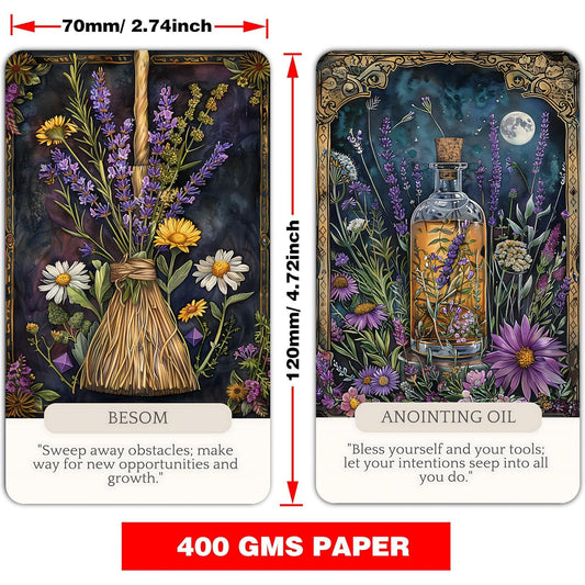 Han Yu Bowen Witch Tools Oracle Card illustration of sacred tool inspiring focus