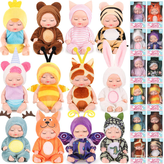 Hanaive 12-pack mini reborn dolls without clothes ready for imaginative play