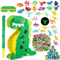 Hanaive dinosaur pinata in 16x12x3 inch size for party decor.