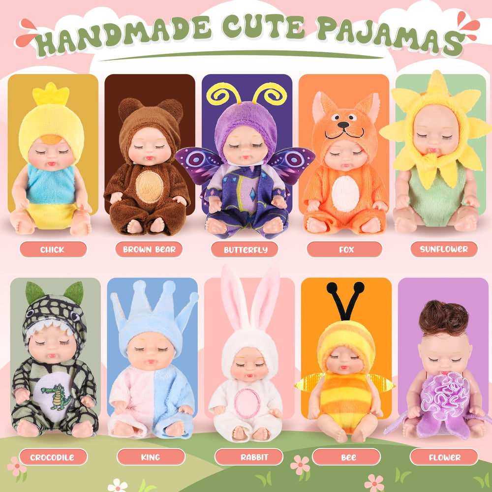 Hanaive mini baby doll with movable joints, easy pose for playtime