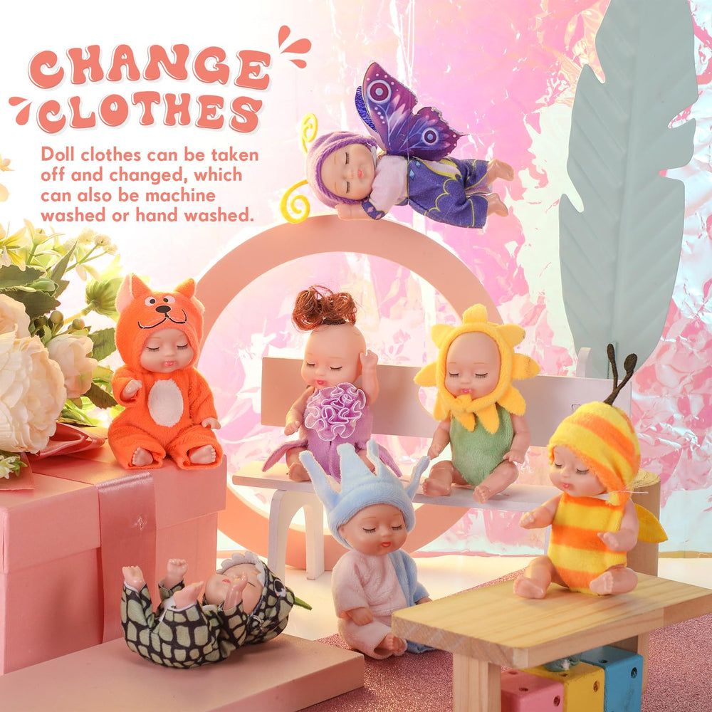 Hanaive mini baby doll with washable PVC body, simple cleaning