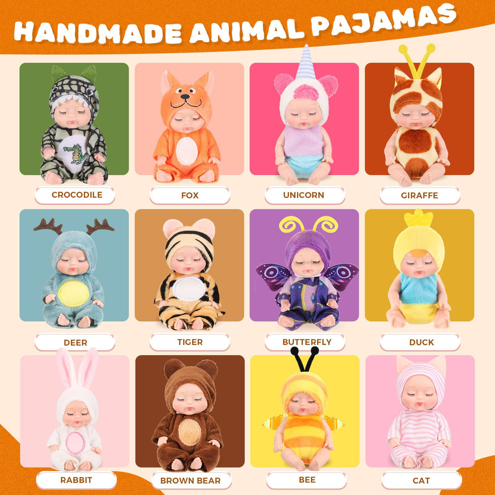 Hanaive mini dolls wear handmade clothes for durable cozy styling