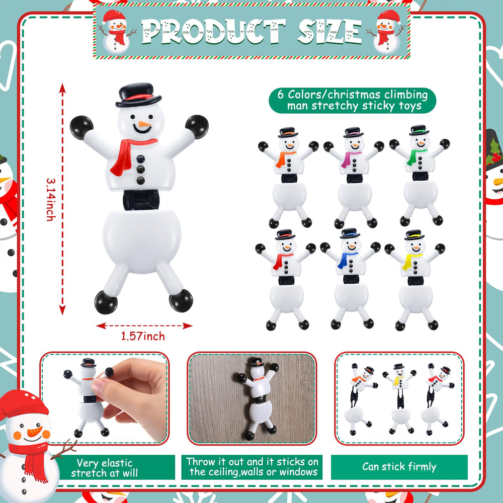 Hanaive snowman sticky climber on wall for quick playful decor.