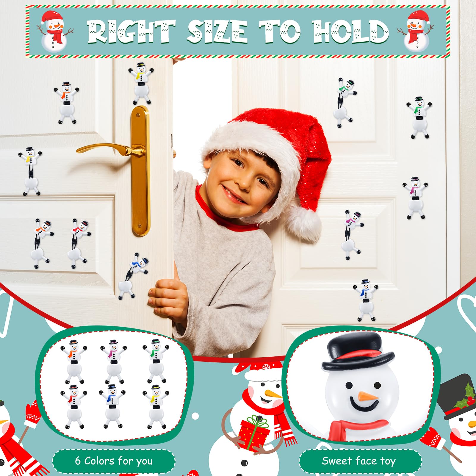 Hanaive snowman sticky climber on ceiling adding festive whimsy.
