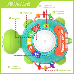 Hanayo turtle crawling action encourages movement and coordination in infants.