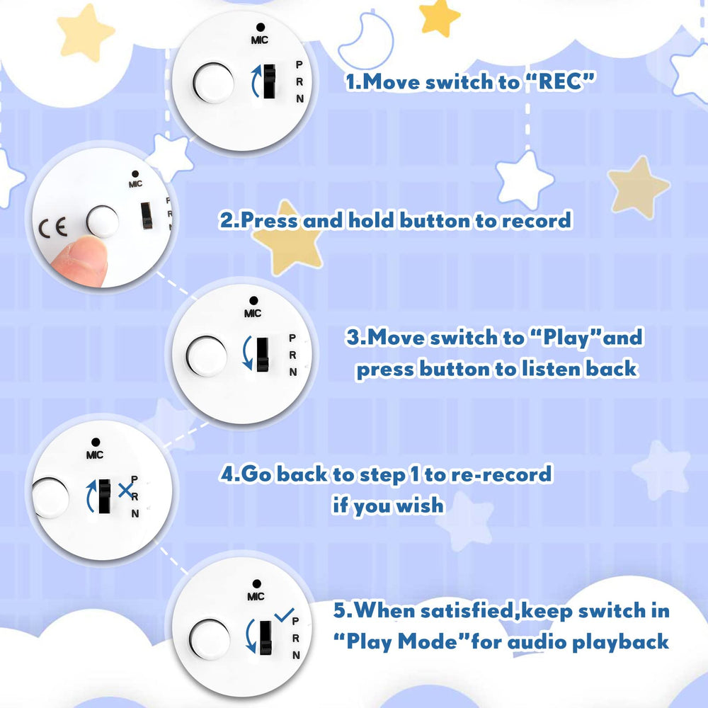 Handepo battery-replaceable toy recorder extends playtime for plush friends.