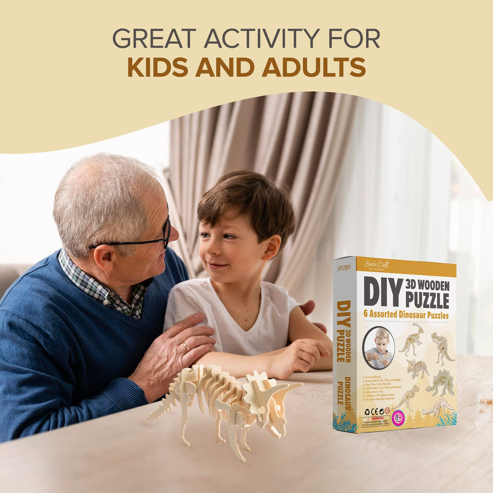 Hands Craft 6-piece dinosaur bundle supports STEM-friendly play and quiet time.