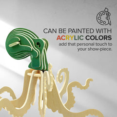 Hands Craft 3D Octopus puzzle, engaging mindful puzzle experience.