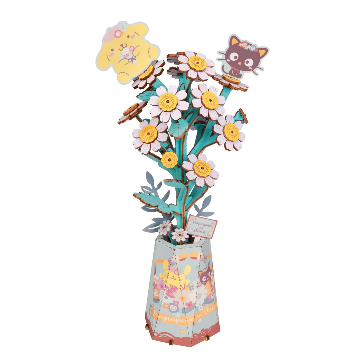 Hands Craft Hello Kitty Chamomile kit cover featuring Pompompurin and Chococat for kawaii decor.