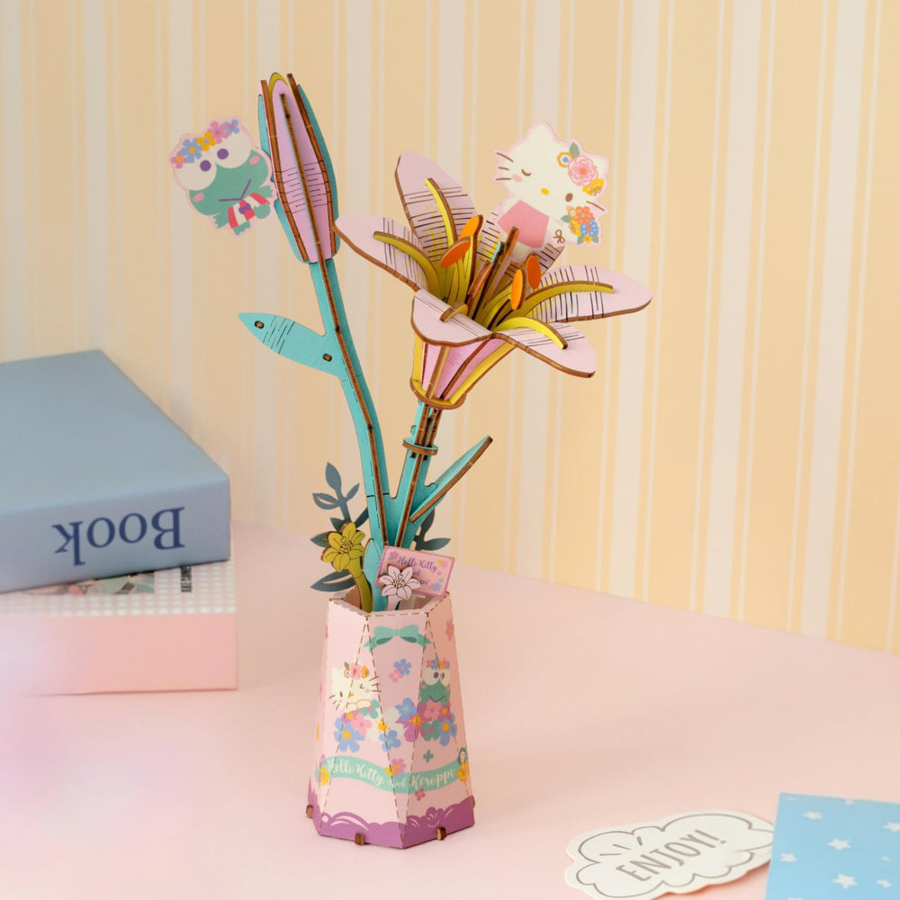 Hands Craft Hello Kitty Keroppi Lily gift idea for Sanrio fans and crafters.
